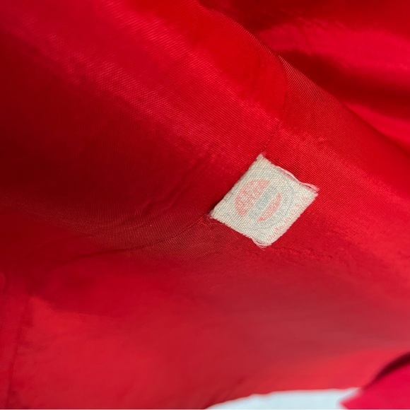 Red festive wool blend 80’s oversized coat - Picture 5 of 12